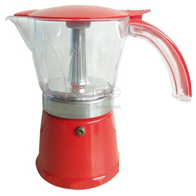 Cafetière italienne rouge 6 tasses